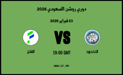 موعد مباراة الفتح و الأخدود في دوري روشن السعودي 2026 موعد مباراة الفتح و الأخدود في دوري روشن السعودي 2026