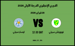 موعد مباراة ليستر سيتي و نورويتش سيتي في الدوري الإنجليزي الدرجة الأولى 2026
