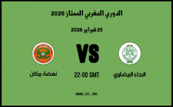 موعد مباراة نهضة بركان و الرجاء البيضاوي في الدوري المغربي الممتاز 2026