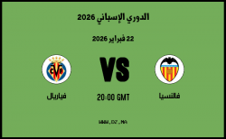 موعد مباراة فياريال و فالنسيا في الدوري الإسباني 2026 موعد مباراة فياريال و فالنسيا في الدوري الإسباني 2026